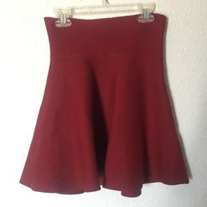 Zara Stretch Wool Knit Mini Skirt